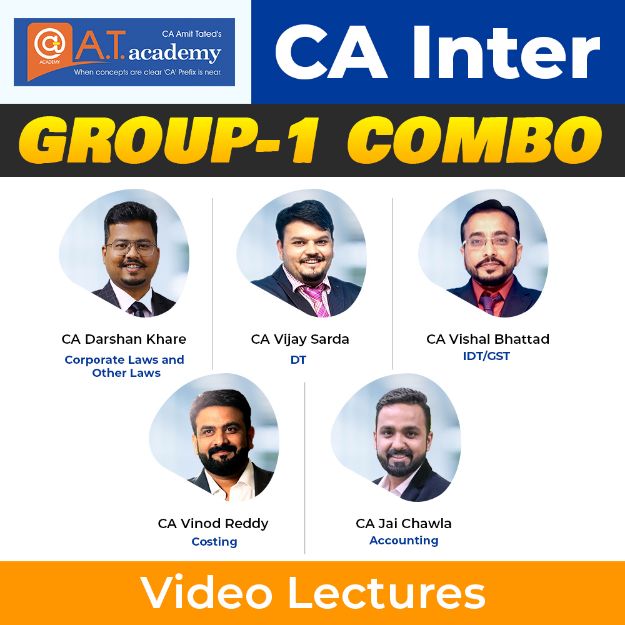 Picture of CA Inter Group 1 Combo- by CA Darshan Khare , CA Vijay Sarda , CA Vishal Bhattad , CA Vinod Reddy , CA Jai Chawla