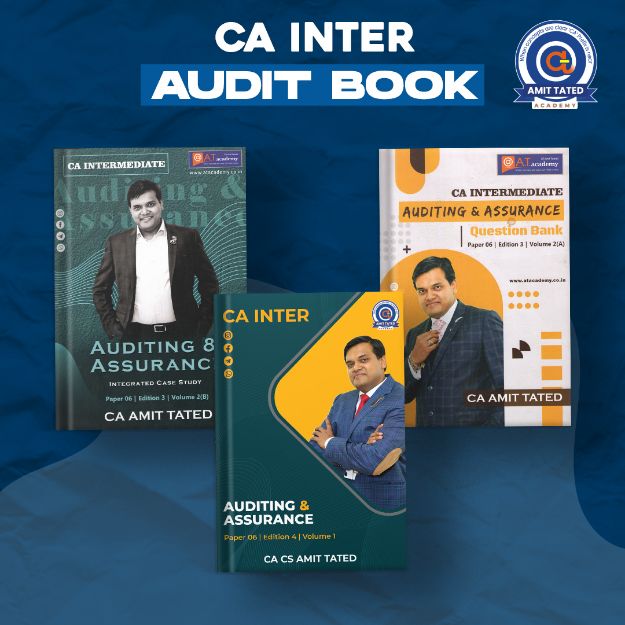 Picture of CA INTER AUDIT BOOK + QUESTION BANK + INTEGRATED CASE STUDY by CA Amit Tated 
