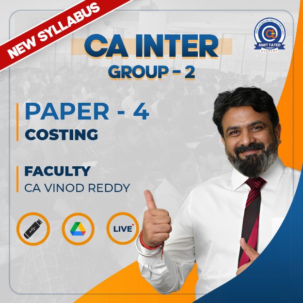 Paper-4: Cost and Management Accounting By CA Vinod Reddy (Aug 2023 Batch)
