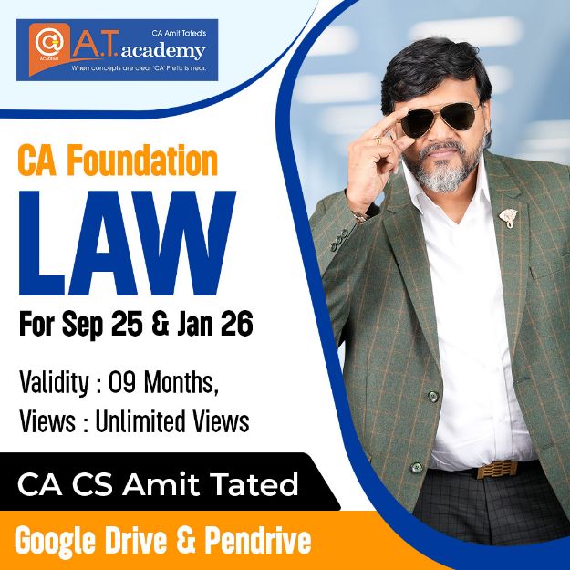 Picture of CA Foundation Law For Sep 25 & Jan 26 By CA Amit Tated