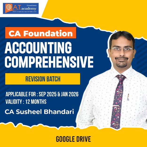 Picture of CA Foundation Accounting Comprehensive Revision Batch for Sep 2025 & Jan 2026 By CA Susheel Bhandari