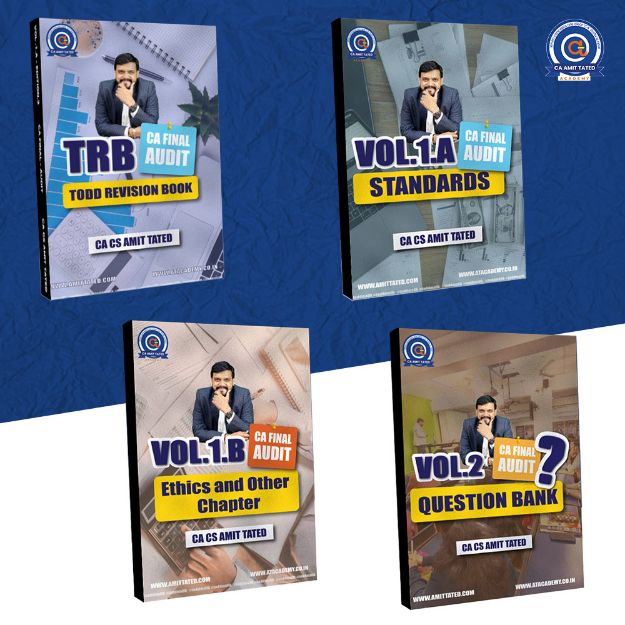 Picture of CA Final Audit Book Set (TRB + Standards + Ethics + Question Bank) By CA CS Amit Tated