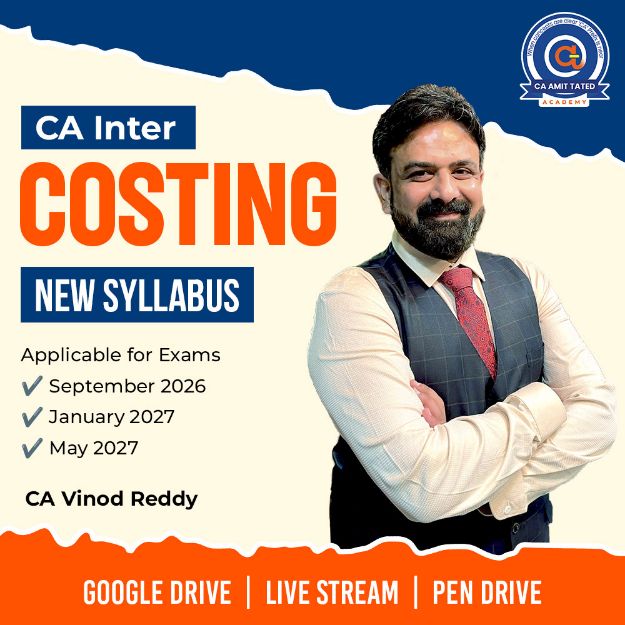 Picture of CA Inter Costing for Sep 2026 ,Jan 2027 & May 2027 by CA Vinod Reddy