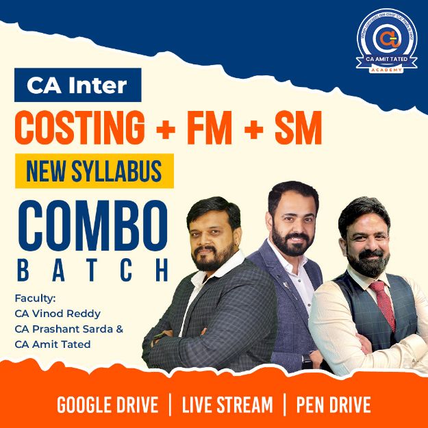 Picture of CA Inter Costing + FM + SM for Sept 2026 ,Jan 2027 & May 2027
