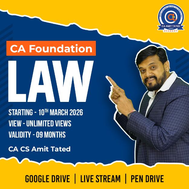 Picture of CA Foundation Law For  Jan 27 By CA CS Amit Tated